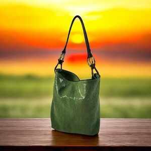 Jean Pierre Klifa bucket handbag in green embossed